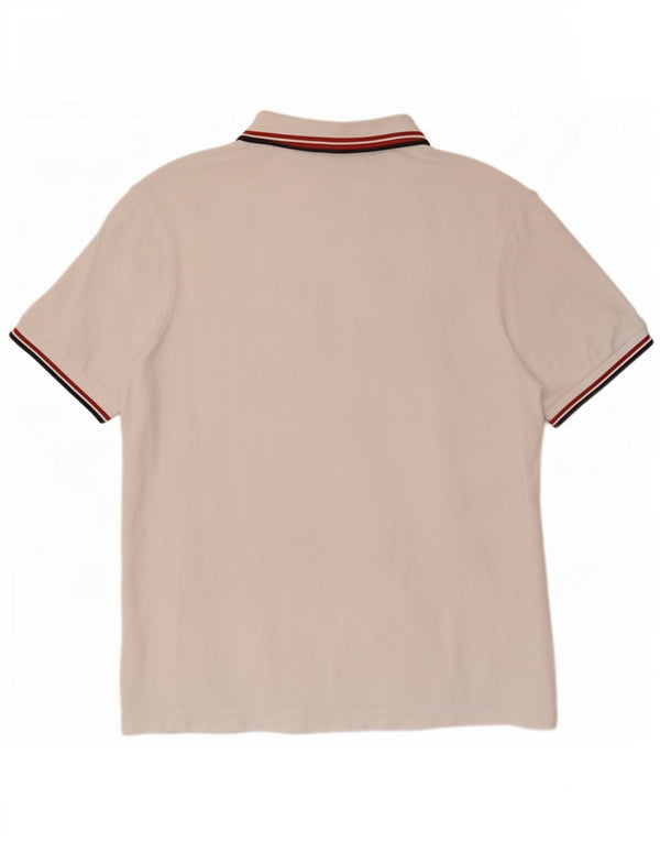 Fred Perry Polo Para Hombre 2XL Algodón A Rayas Blanco