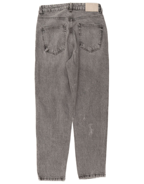 Zara Jeans Cónicos Para Mujer EU 38 Small W28 L26 Gris