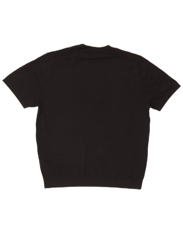 Massimo Dutti Jersey Hombre Manga Corta Cuello Redondo Medium Negro