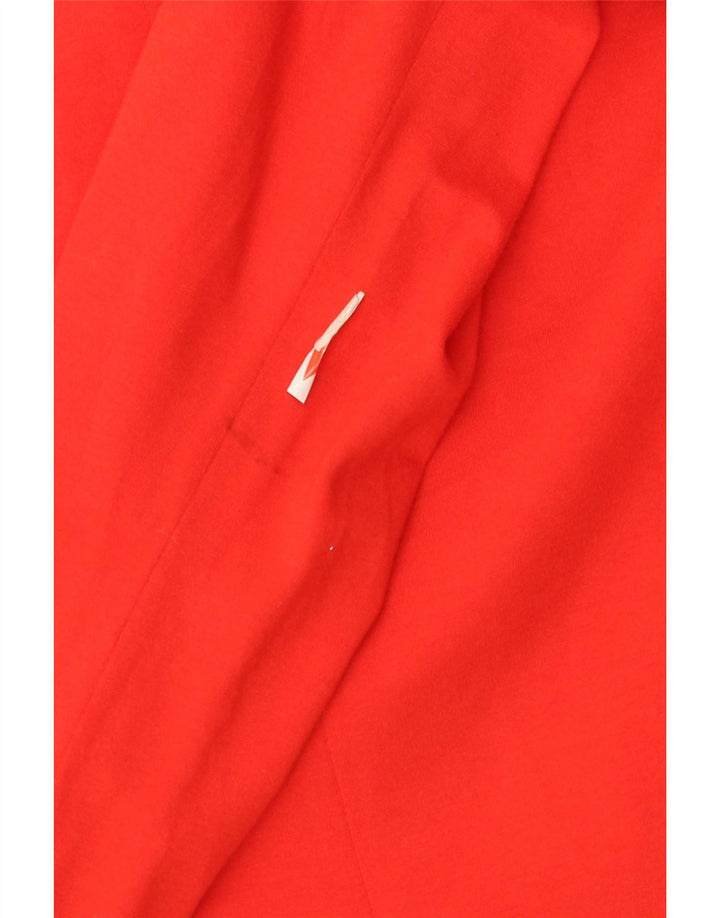 Zara Chaqueta Blazer De 1 Botón para Mujer UK 42 Viscosa Roja Mediana