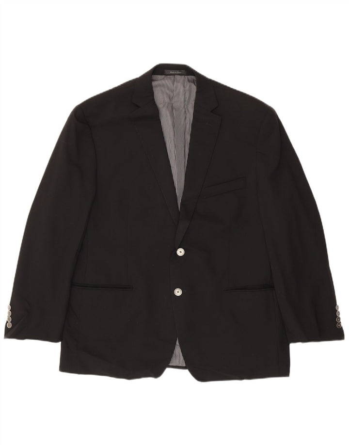 Calvin Klein Chaqueta tipo blazer de 2 botones para hombre Reino Unido 44 Grande Lana negra