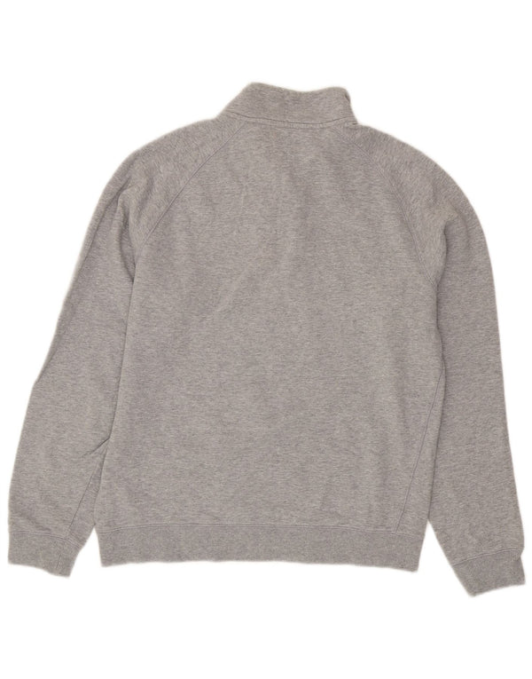 Farah Mujer Zip Neck Sudadera Jumper UK 46 Large Gris Algodón