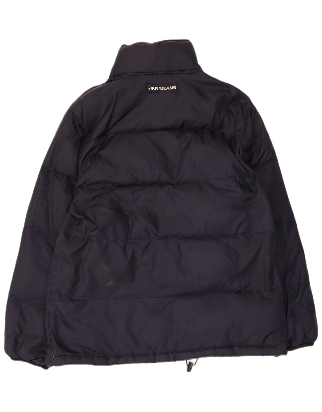 Dkny Chaqueta acolchada extragrande para mujer UK 10 Small Nylon azul marino