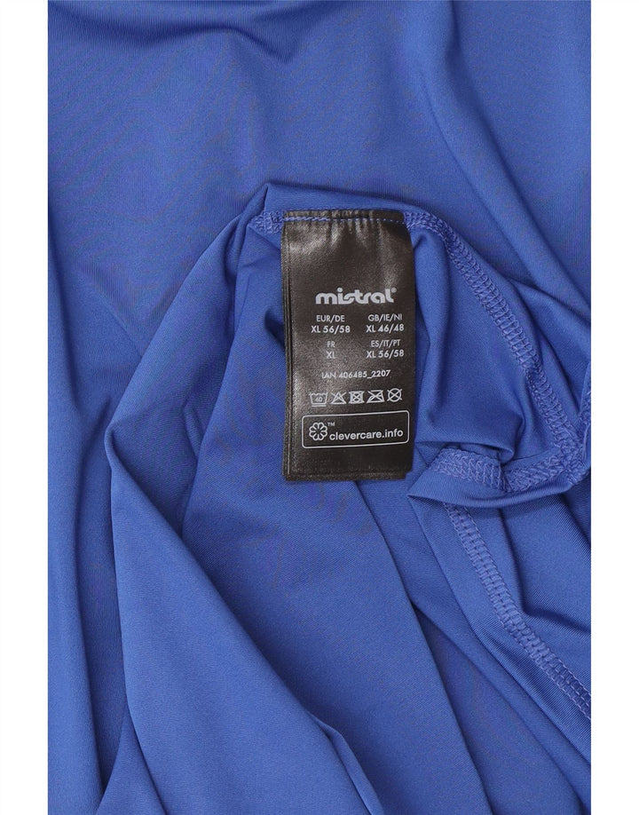 Mistral Hombre Gráfico Top Manga Larga XL Azul Colorblock Poliéster