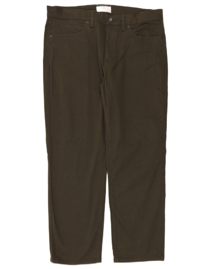 Marks & Spencer Jeans rectos para hombre W36 L29 Algodón caqui