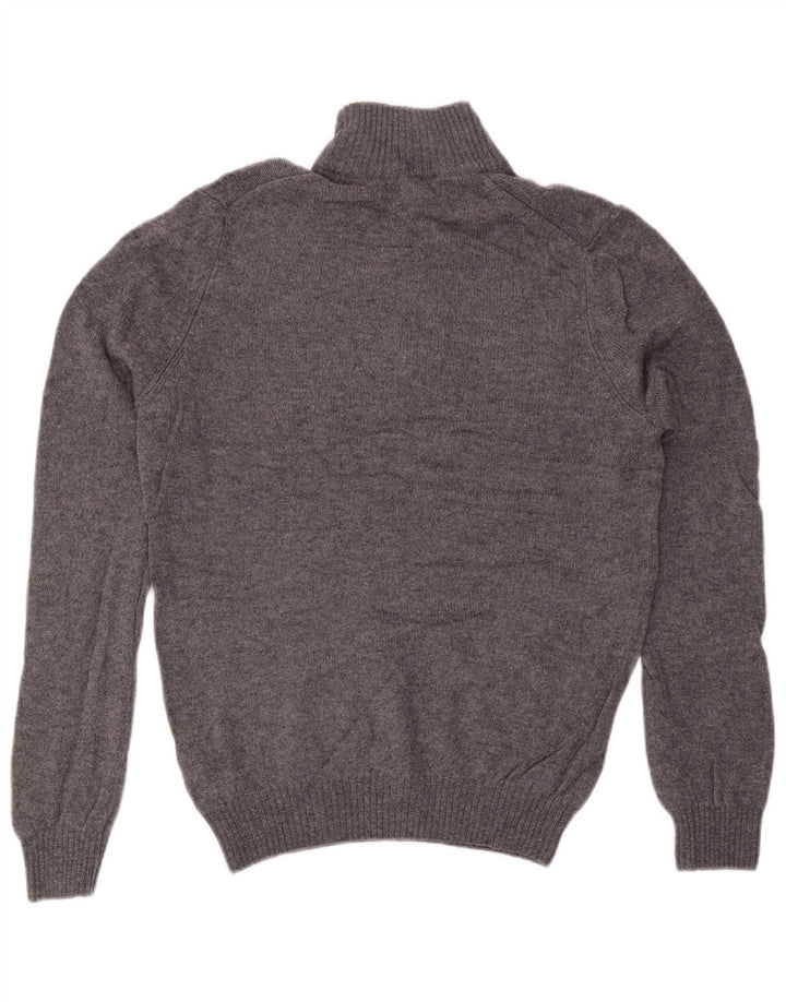 Marks & Spencer Jersey con cuello y cremallera para hombre de lana gris medio