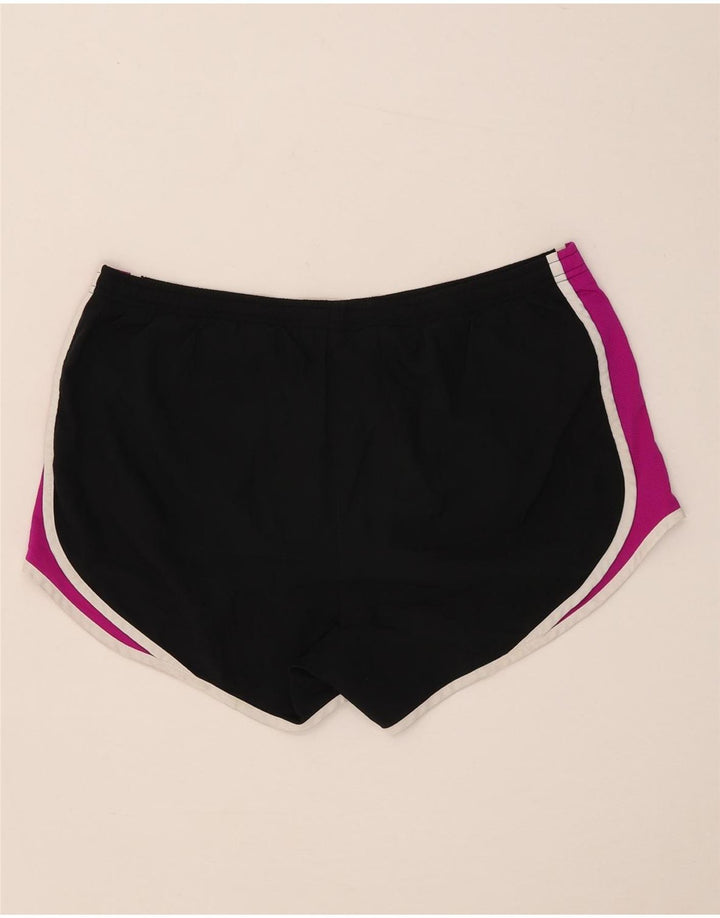 Nike Pantalones cortos deportivos para mujer UK 44 Mediano Negro Colorblock Poliéster