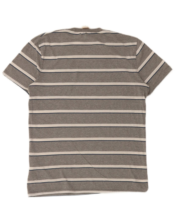 HOLLISTER Camiseta para hombre Top de algodón a rayas gris medio