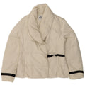 MARELLA Chaqueta acolchada extragrande para mujer UK 10 Small Off White Poliamida