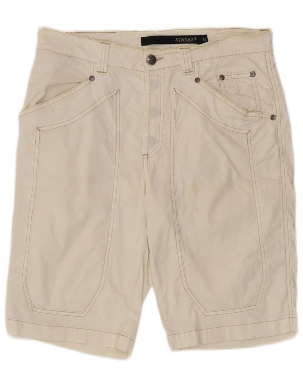Jeckerson Bermudas para Hombre W32 Medium Off White Cotton