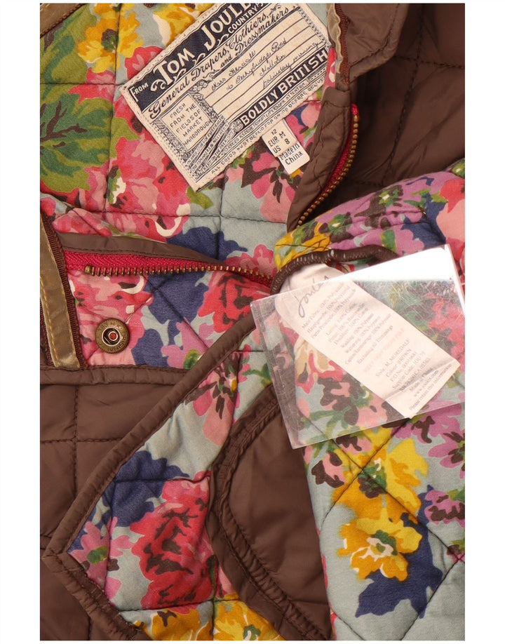 Chaqueta acolchada para mujer Joules UK 12 Algodón gris medio