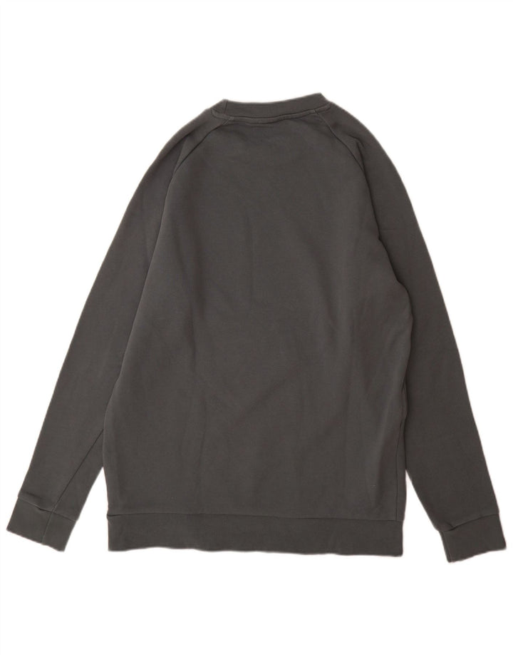 Adidas Hombre Sudadera Gráfica Jumper Algodón Gris Medio