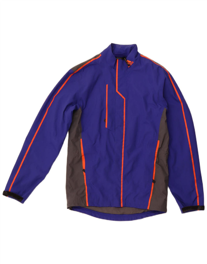 ADIDAS Chaqueta cortavientos para hombre UK 36 Small Azul Colorblock Poliéster