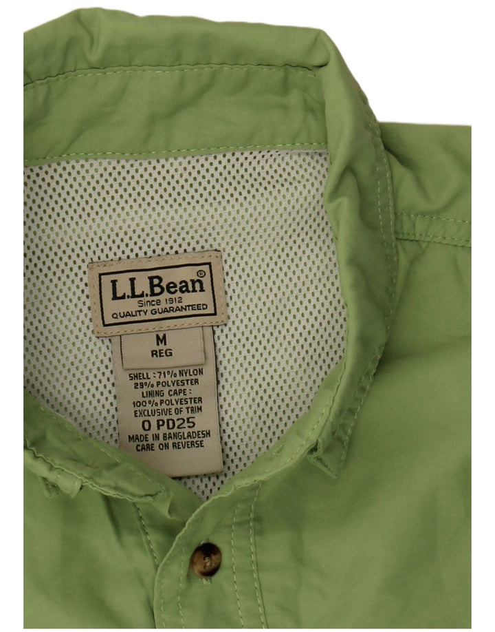 L.L.BEAN Camisa Manga Corta Hombre Nylon Verde Medio