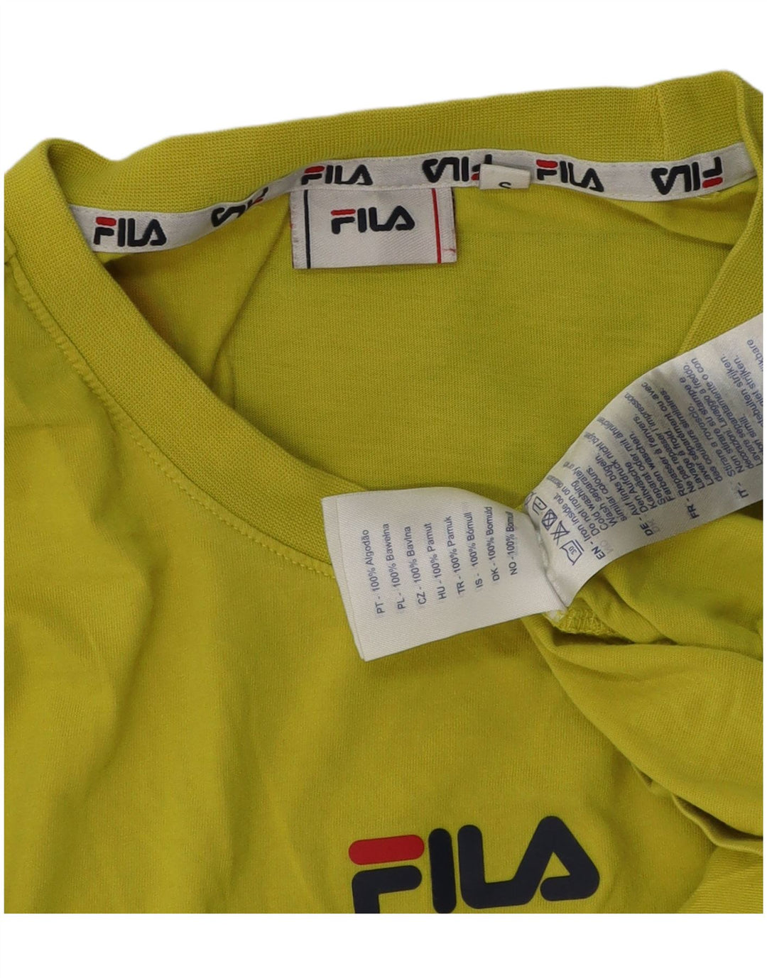 Fila - Camiseta gráfica para hombre, talla pequeña, algodón verde