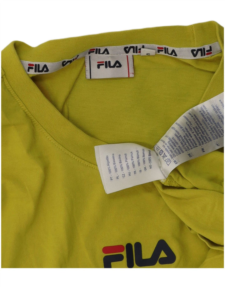 Fila - Camiseta gráfica para hombre, talla pequeña, algodón verde