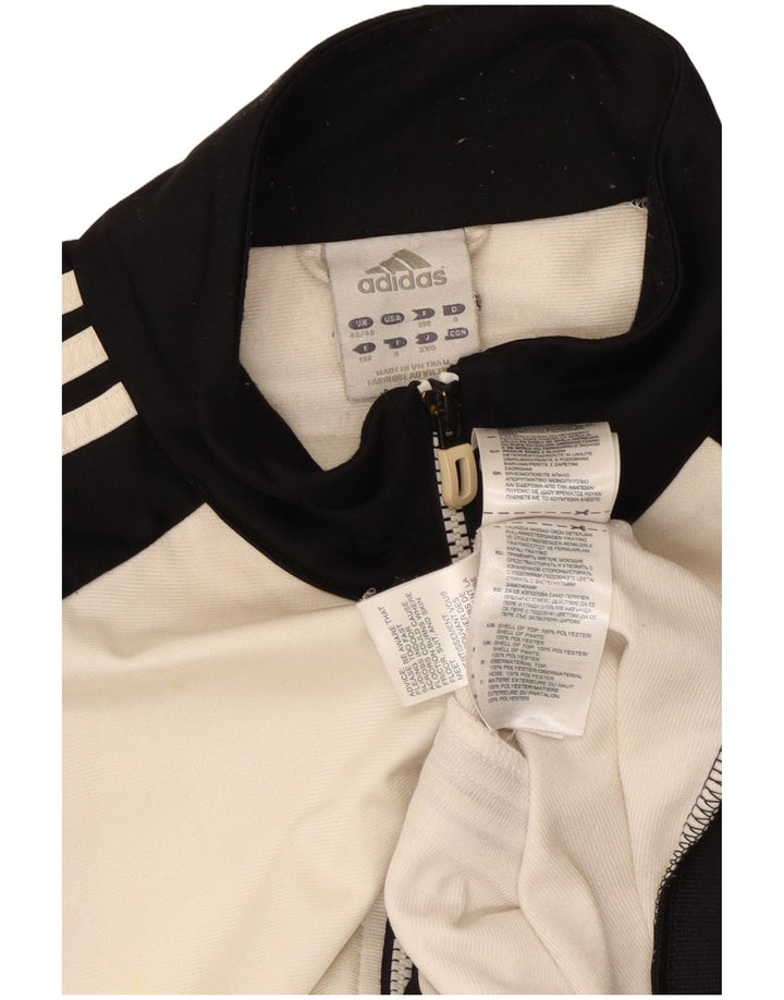 Adidas Hombre Chándal Top Chaqueta UK 46/48 XL Blanco Poliéster