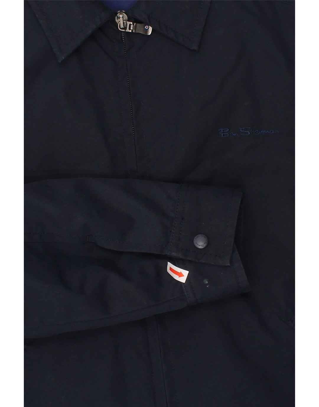 BEN SHERMAN Boys Bomber Jacket 10-11 Years Small  Navy Blue Cotton