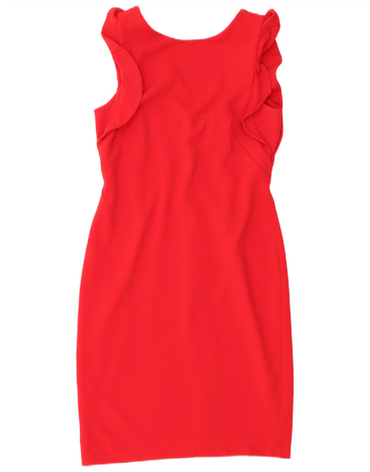 Calvin Klein Vestido tubo sin mangas para mujer UK 10 Pequeño Poliéster rojo