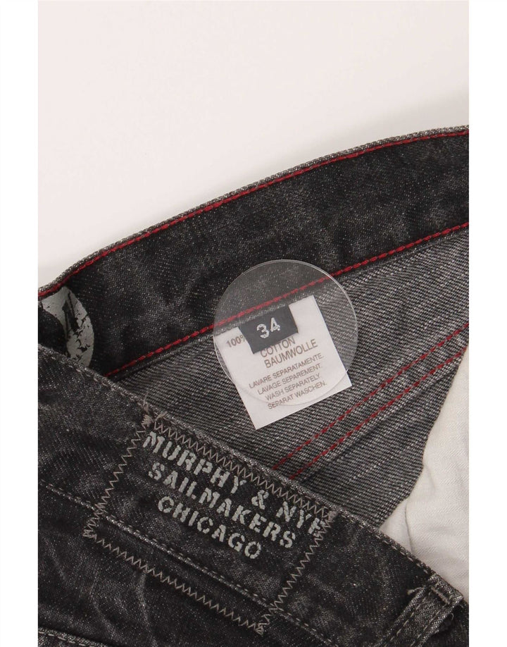Murphy & Nye Vaqueros rectos para hombre W34 L33 Algodón negro