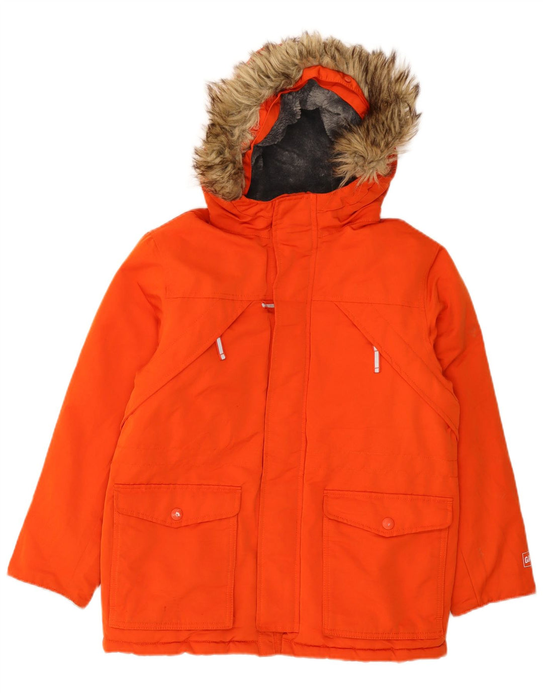 GAP Parka con capucha para niños 11-12 años XL Naranja Poliéster