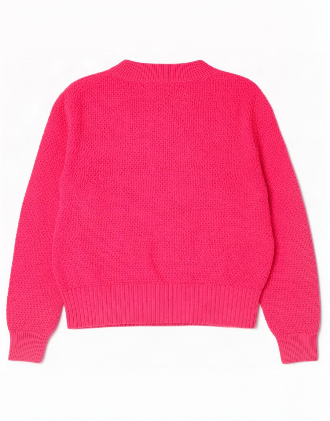 Marks & Spencer Jersey con Cuello Alto para Mujer UK 12 Algodón Rosa Mediano