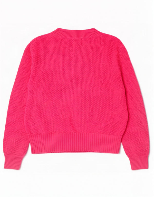 Marks & Spencer Womens Turtle Neck Jumper Sweater UK 12 Medium Pink Cotton