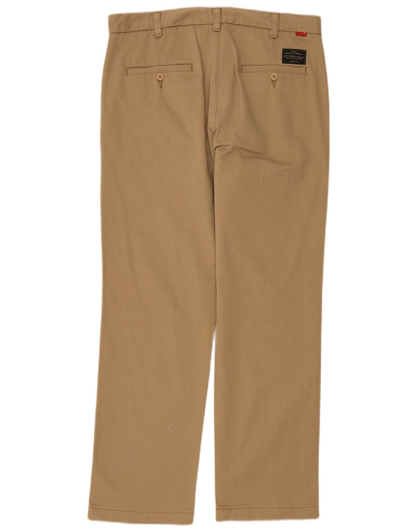 Pantalón chino recto Levi's para hombre W34 L29 Algodón beige