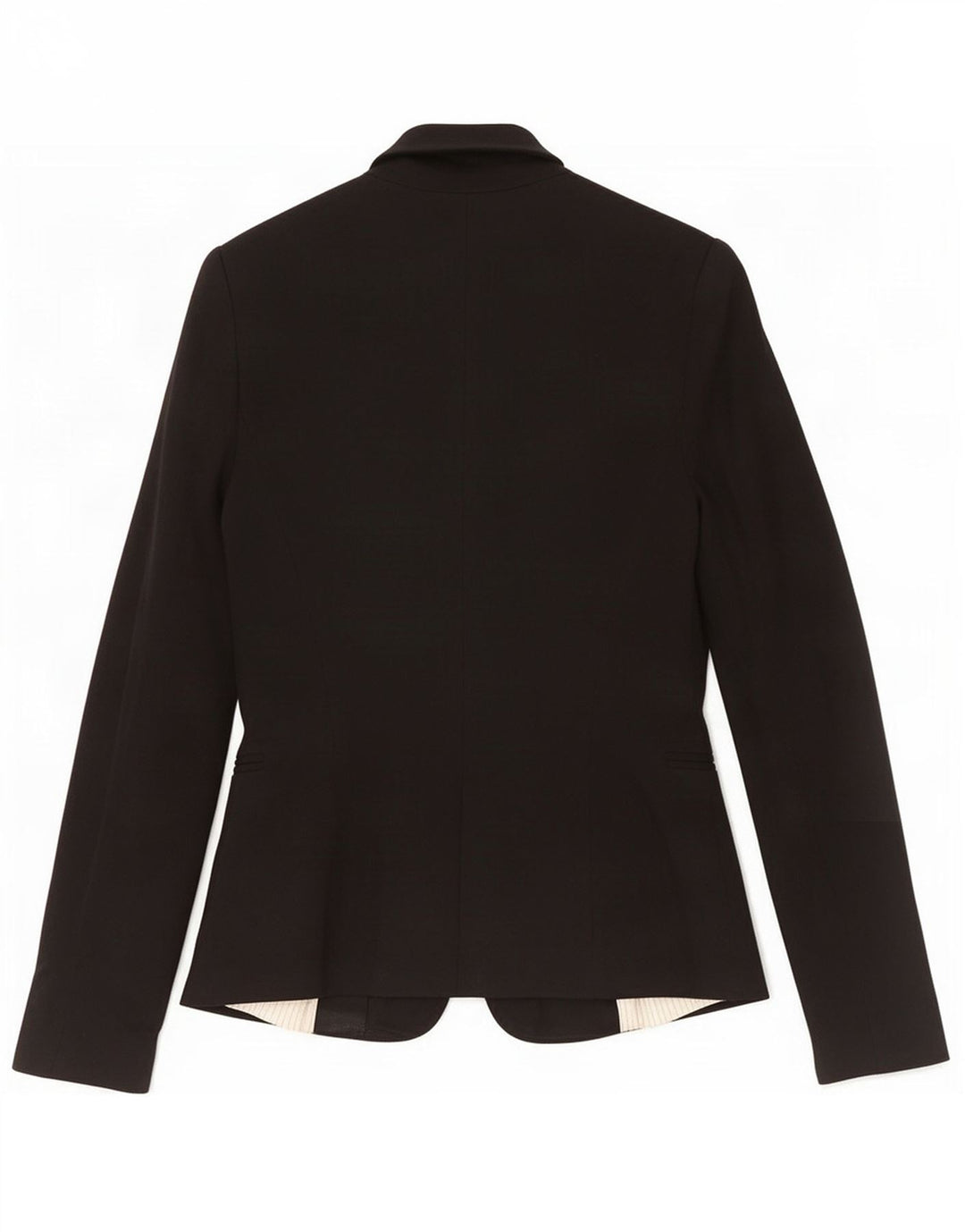 Zara Mujer Chaqueta Blazer De 1 Botón UK 10 Small Viscosa Negra