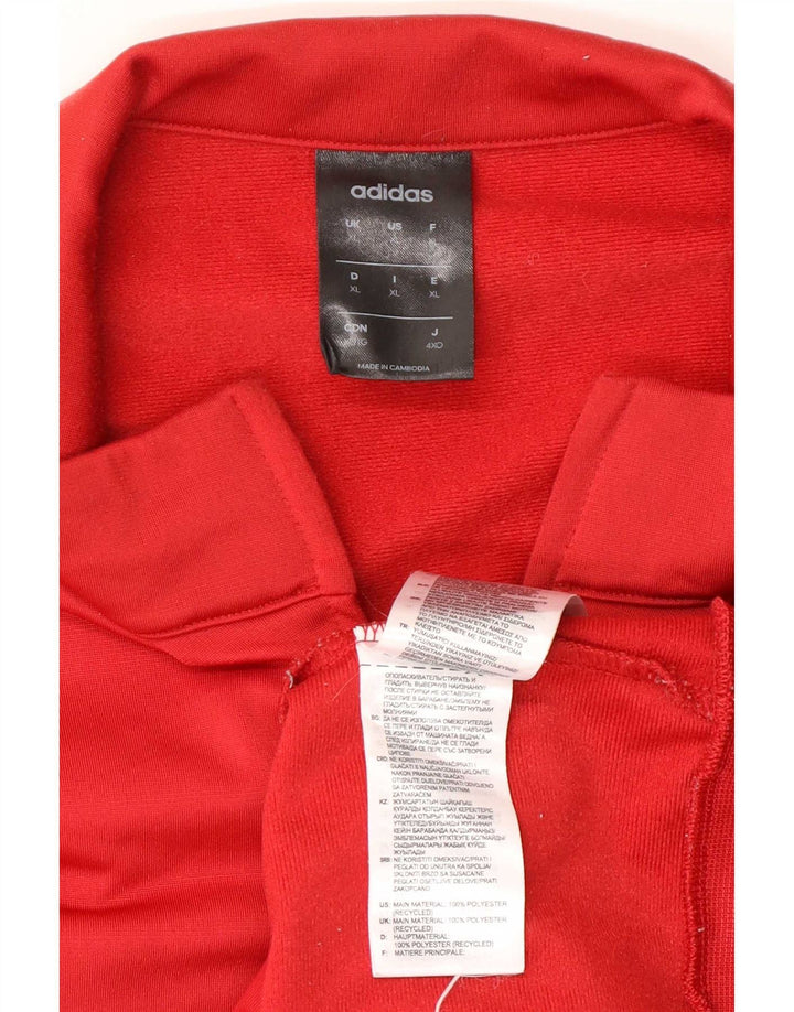 Adidas Hombre Chándal Top Chaqueta XL Rojo Poliéster