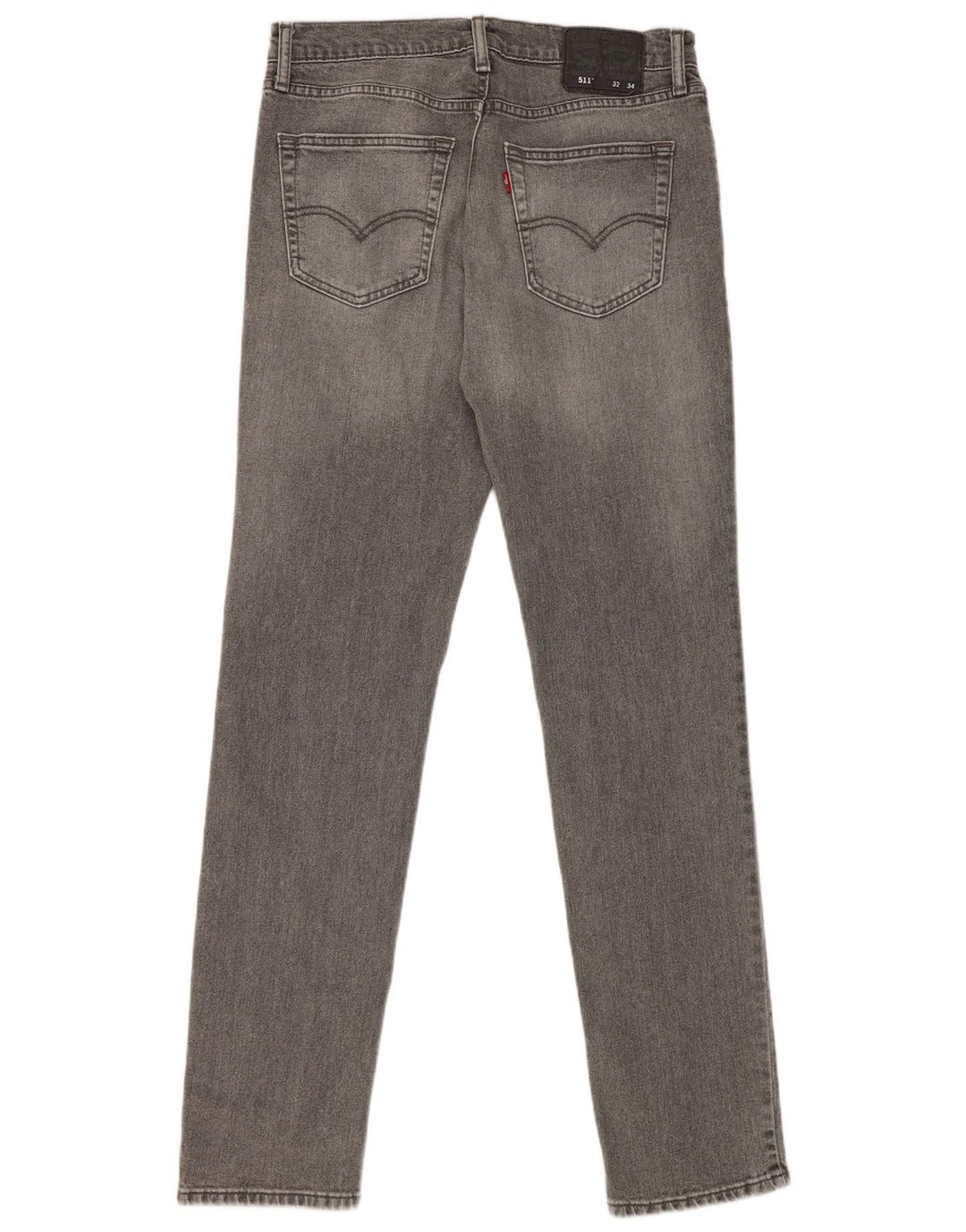 Levi's Hombre 511 Slim Jeans W32 L34 Algodón Gris