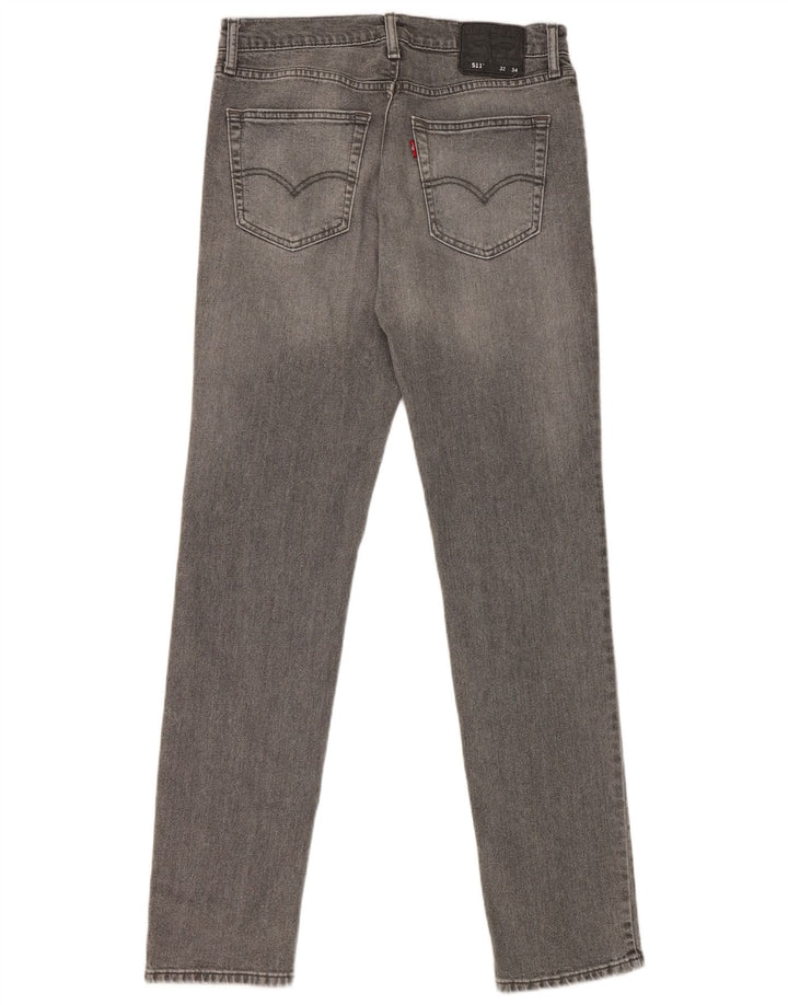 Levi's Hombre 511 Slim Jeans W32 L34 Algodón Gris