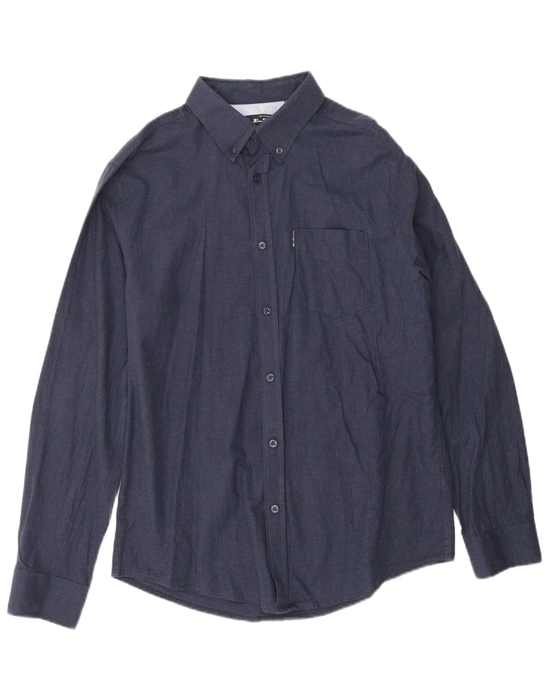 Camisa Ben Sherman para hombre grande de algodón azul marino