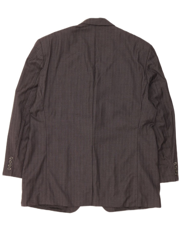 Ralph Lauren Chaqueta Blazer de 2 Botones para Hombre UK 44 XL Lana Gris a Rayas