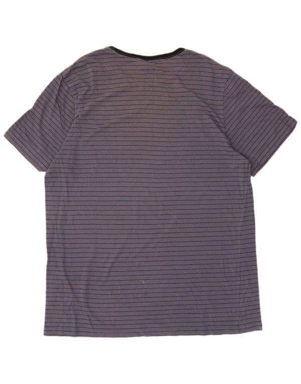 Camiseta Volcom Hombre Top XL Gris Rayas Algodón