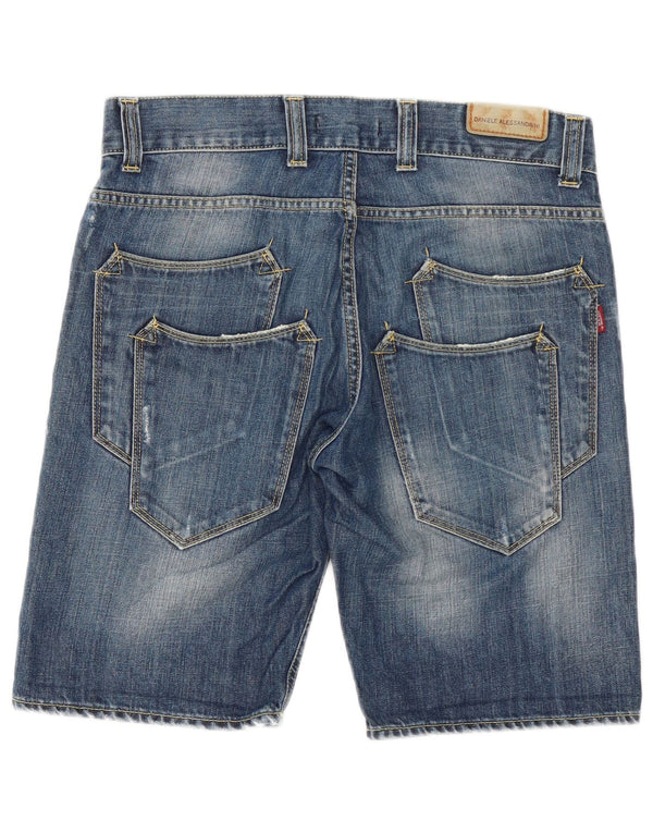 Daniele Alessandrini Shorts Vaqueros Hombre W32 Azul Medio Algodón