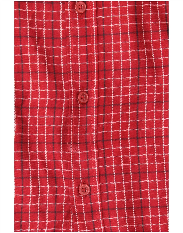 James Pringle Camisa de franela para hombre XL Poliéster a cuadros rojos