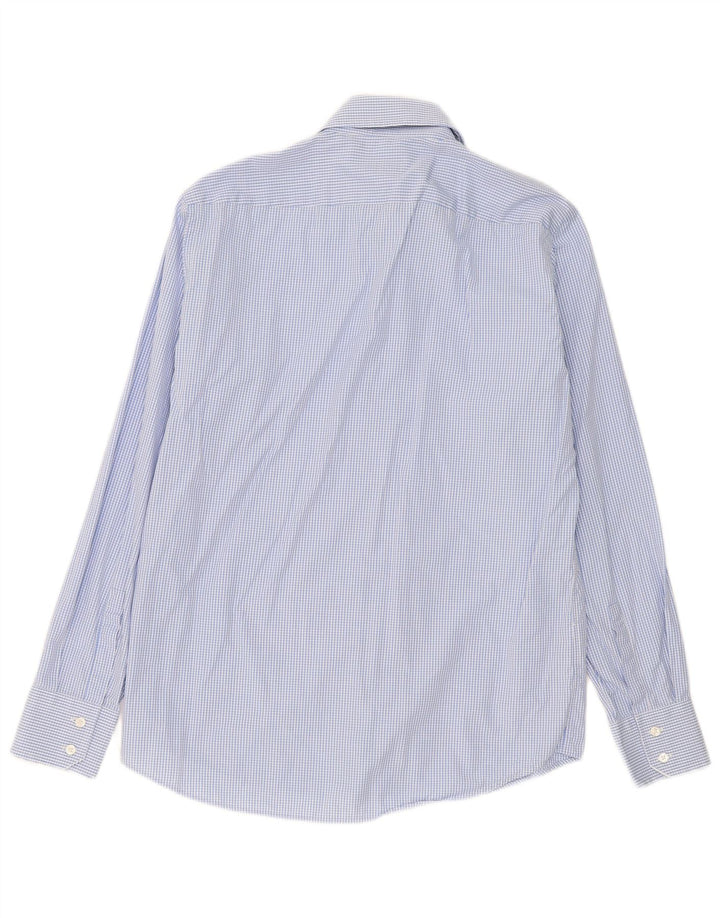 Camisa Hugo Boss para hombre talla 40 15 3/4 cuadros azules medianos