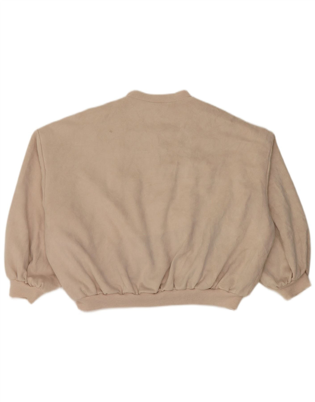 Zara Mujer Chaqueta Bomber Extragrande UK 44 Poliéster Beige Medio