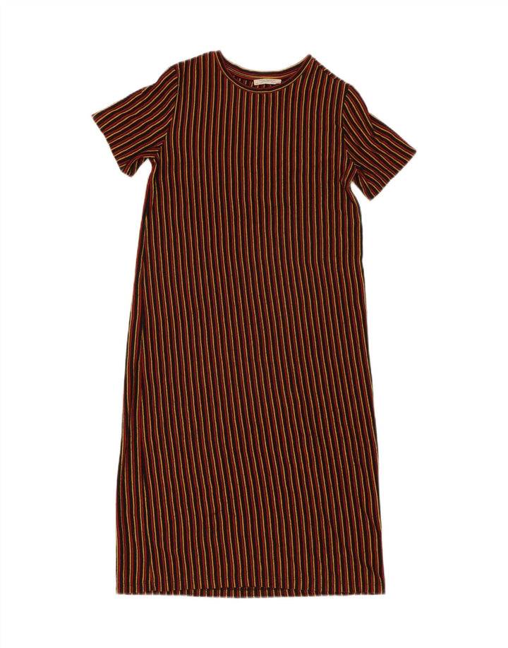 Zara Vestido recto para mujer UK 10 Small Multicolor Rayas