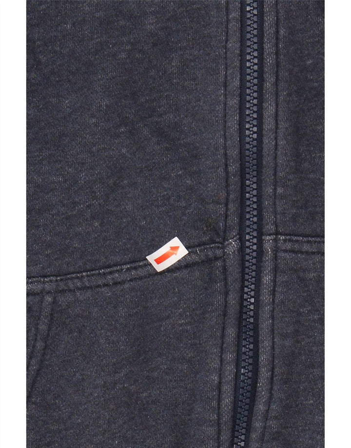 NIKE Sudadera con capucha y cremallera para hombre, algodón azul marino mediano