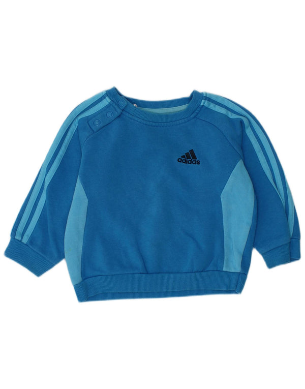 Adidas Sudadera para bebé niño (6-9 meses), color azul, algodón