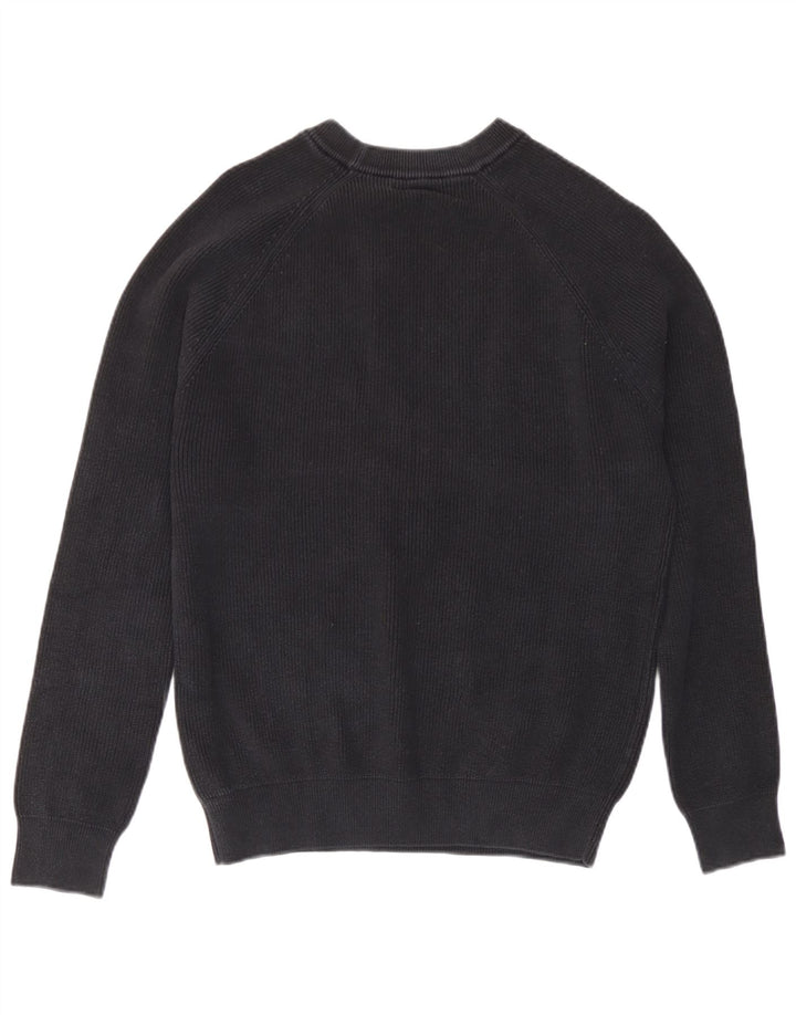 Zara Hombre Jersey Cuello Redondo Jersey Medio Azul Marino Algodón