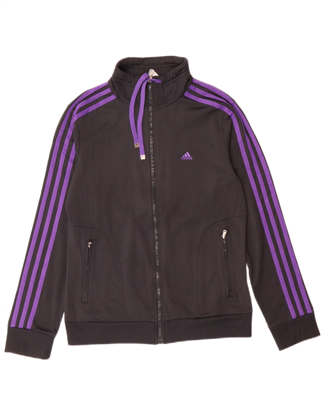 ADIDAS Chaqueta de chándal para mujer UK 12 Mediana Negro Poliéster