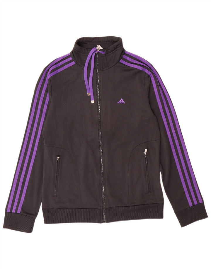 ADIDAS Chaqueta de chándal para mujer UK 12 Mediana Negro Poliéster