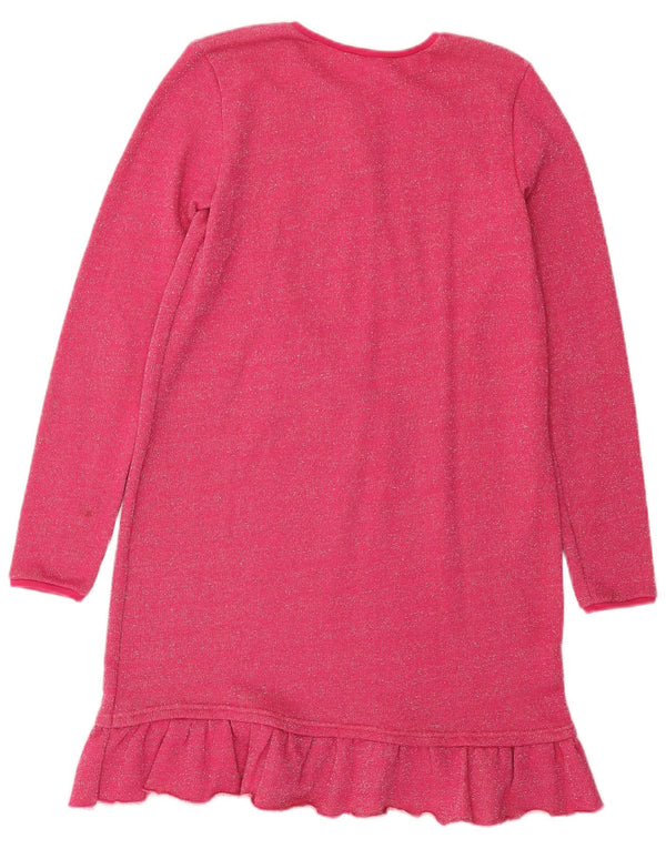 BENETTON Vestido Jersey para Niña 11-12 Años 2XL Rosa Algodón