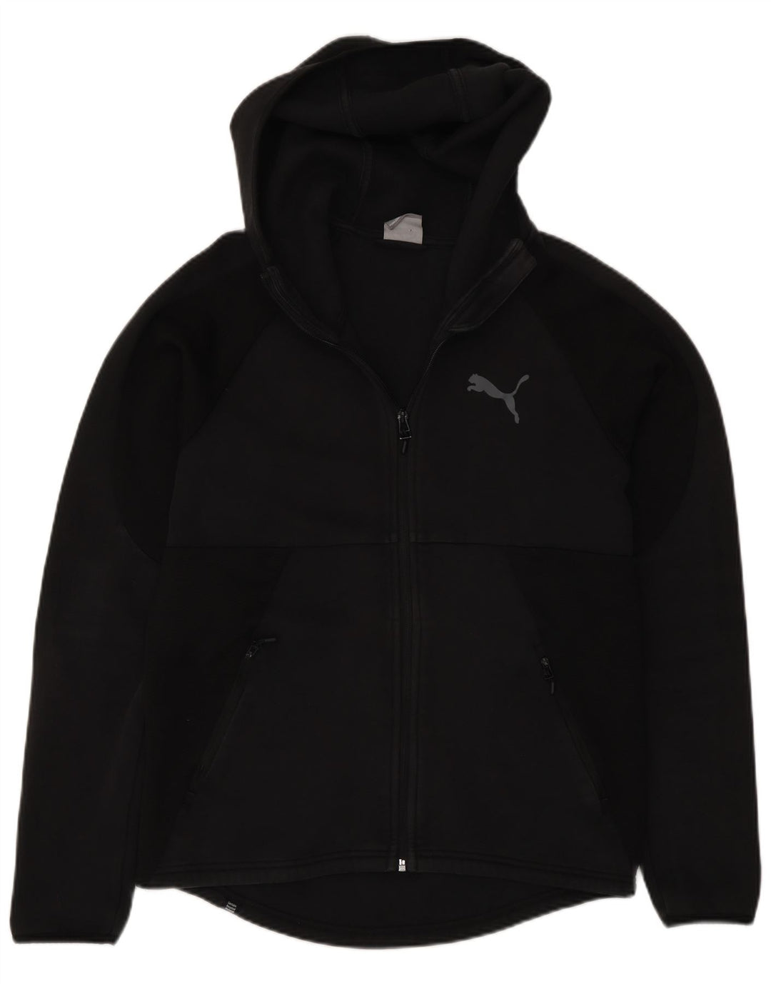 Puma Suéter con capucha y cremallera de ajuste regular para hombre Algodón negro mediano