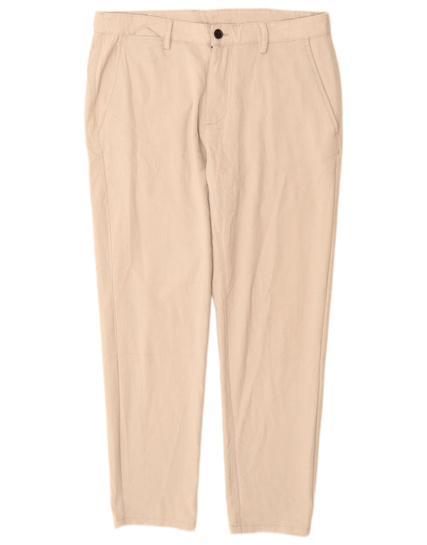 Zara Mens Slim Chino Pantalones EU 44 Large W34 L29 Beige