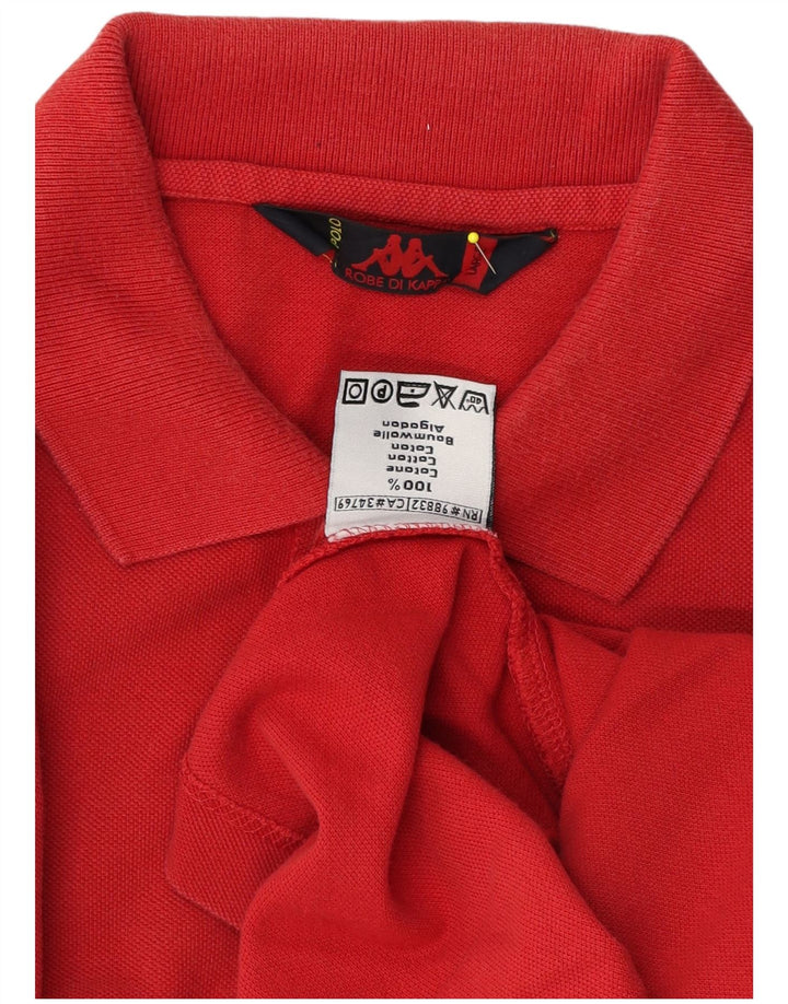Kappa Polo Hombre Grande Rojo Algodón