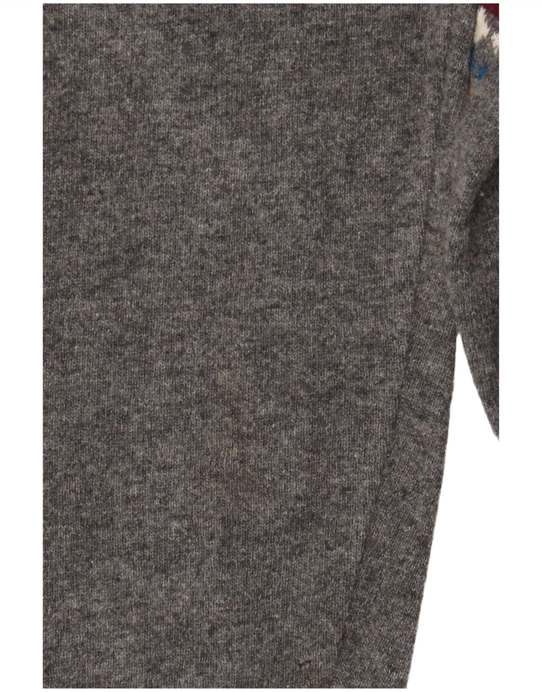 Carrera Jersey con cuello en V para hombre de lana a rayas gris grande